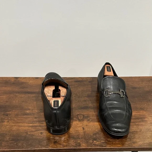 Salvatore Ferragamo Black Leather Men's Loafers / Slip-Ons - Picture 6 of 12